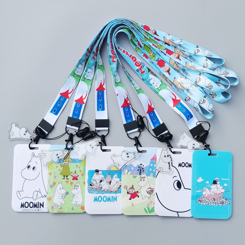 Lanyard Badge Holder - 무민 만화 하드 카드 홀더 열전사