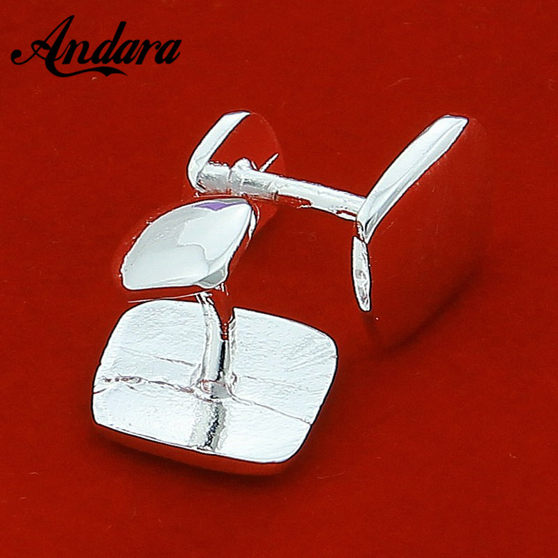 Tie Clip Silver - 뜨거운 판매 실버 스퀘어 커프스 단추