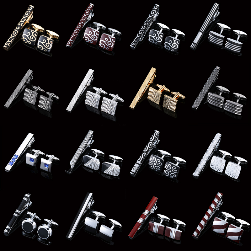 Tie Bar Set Gift - 고품질 커프 및 타이 클립 세트,