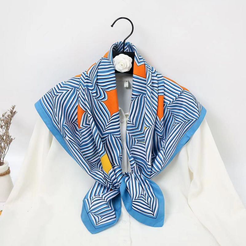 90cm 정사각형 스카프 고품질 반다나 여성용 명품 트 - Scarf Silk Square 리뷰 및 가격