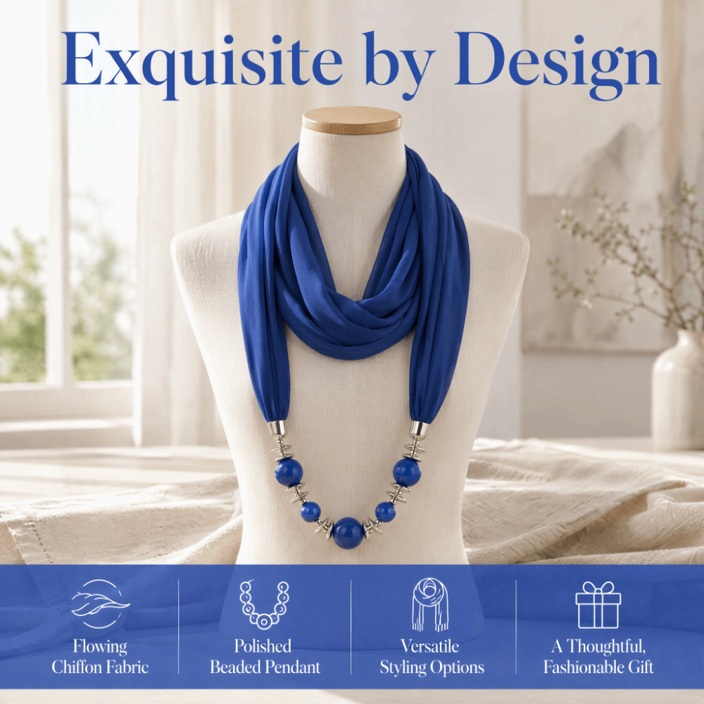 새로운 쉬폰 스카프 목걸이 비즈 장식 에스닉 스타일 인 - Infinity Scarf Knit 리뷰 및 가격