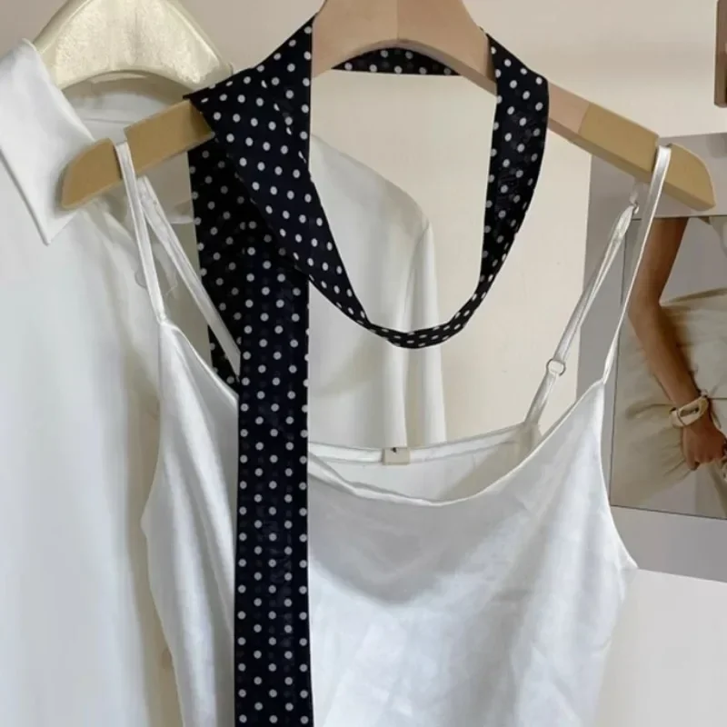 레오파드 인쇄 스카프 레트로 폴카 도트 여성 넥타이 다 - Silk Tie Striped 리뷰 및 가격