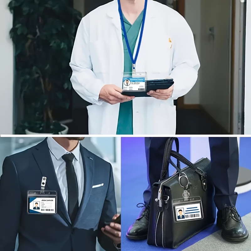 끈이 달린 투명 PVC ID 카드 홀더 10세트 - 사 - Lanyard Badge Holder 리뷰 및 가격
