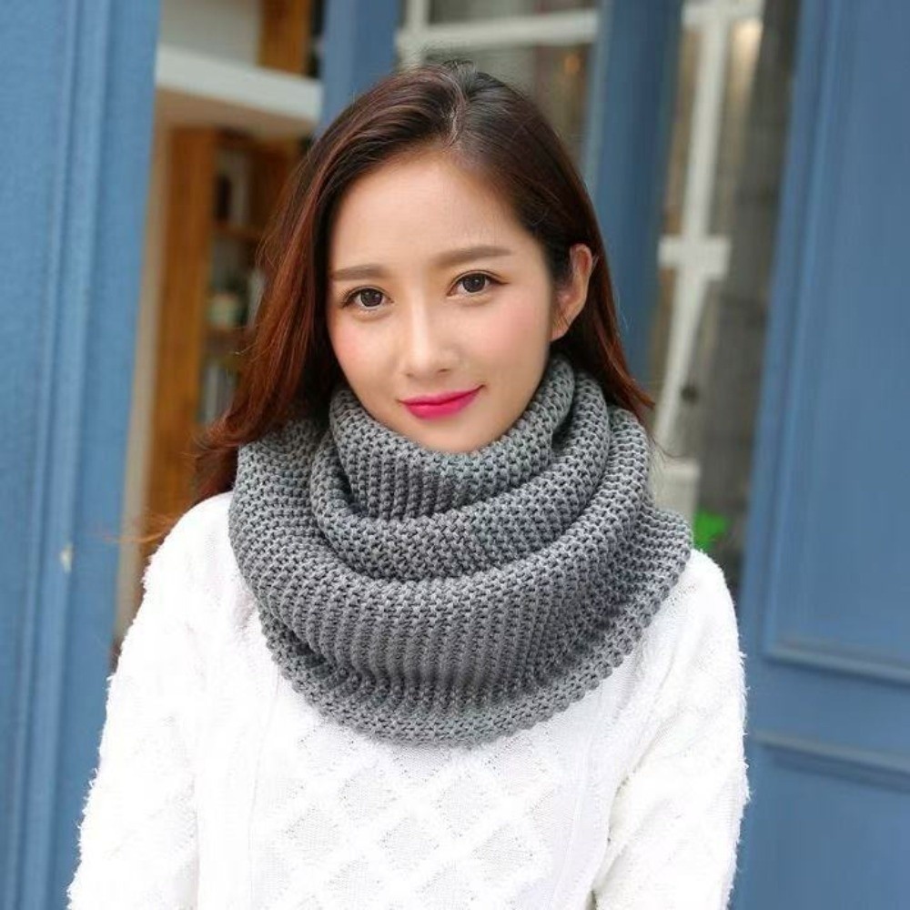 단색 인피니티 루프 스카프 통기성 좋은 두꺼운 넥 워머 - Infinity Scarf Knit 리뷰 및 가격