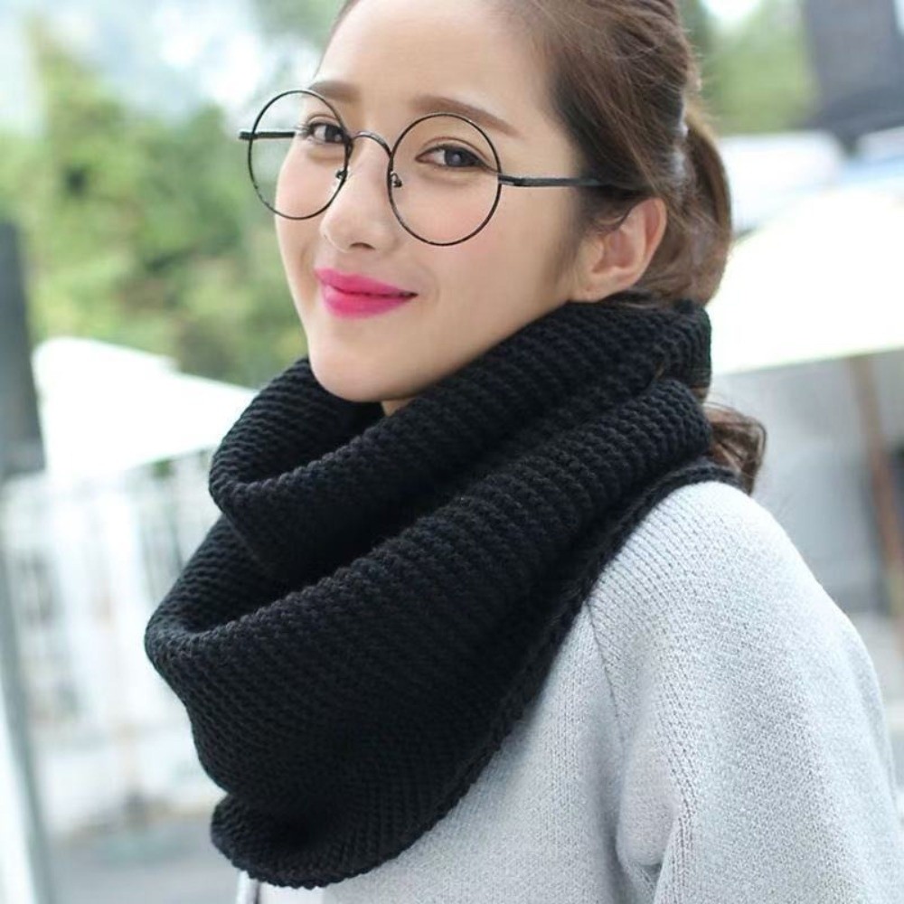 단색 인피니티 루프 스카프 통기성 좋은 두꺼운 넥 워머 - Infinity Scarf Knit 리뷰 및 가격